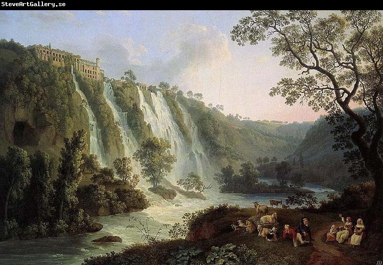 Jakob Philipp Hackert Villa of Maecenas and Waterfalls in Tivoli